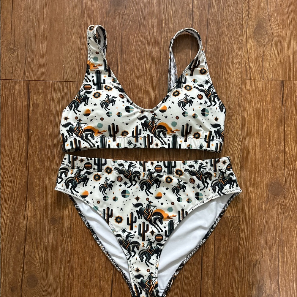 NWOTWomen’s Cactus Print Bikini Swimsuit